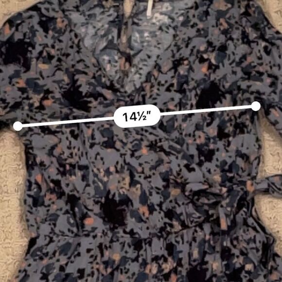 Free People All The Right Ruffles Blue Romper Sz S - Picture 13 of 15